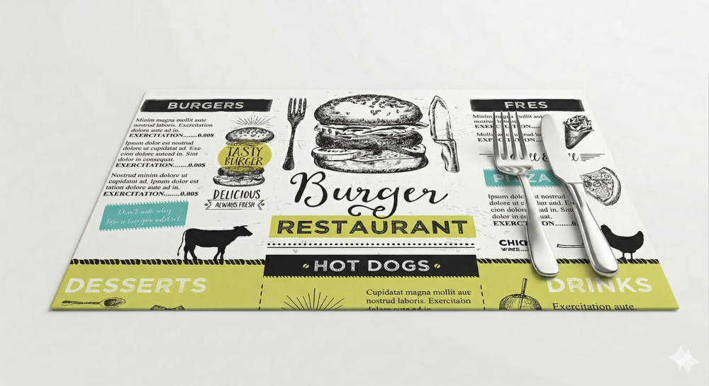 Mockup Tischset Abwaschbar – Jetzt konfigurieren