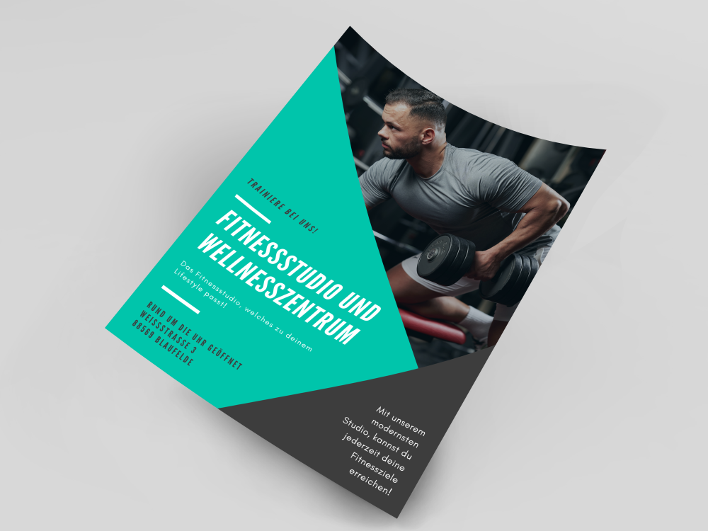 Mockup eines Flyers – Jetzt konfigurieren