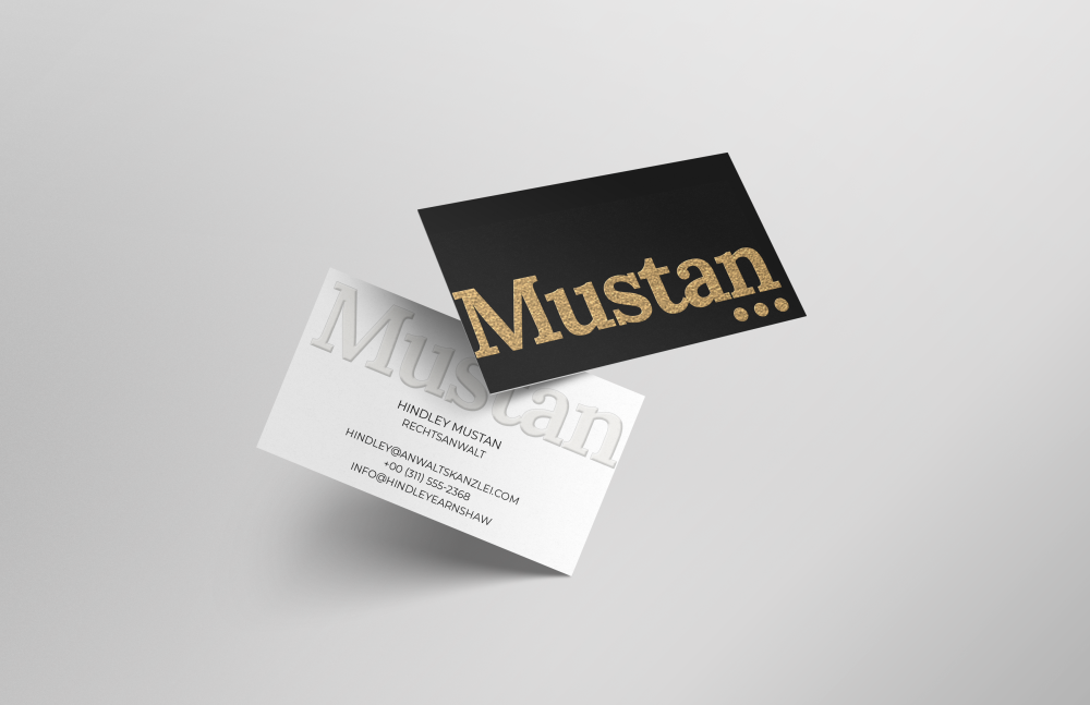 Visitenkarte Folienprägung – Jetzt konfigurieren